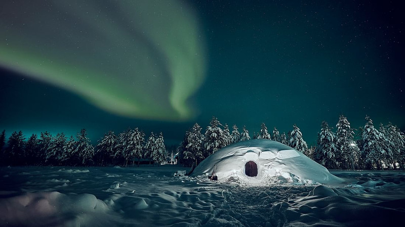 Snow igloo