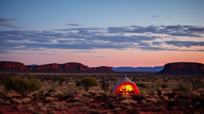Coucher de soleil sur le Capitol Reef