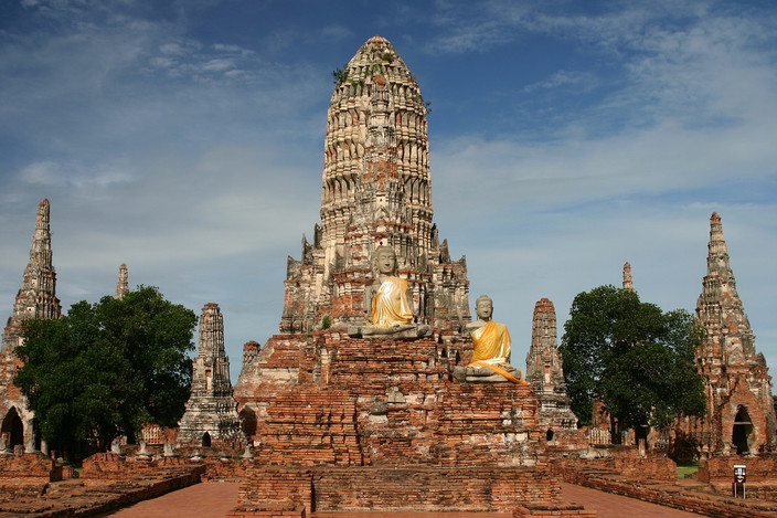 Direction Ayutthaya et tour à bord d'une barge à riz privative