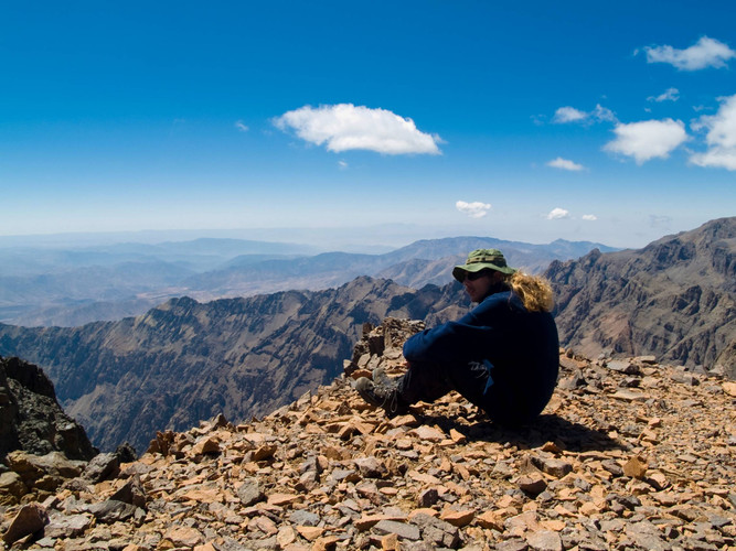 Toubkal Summit! -- The Descent