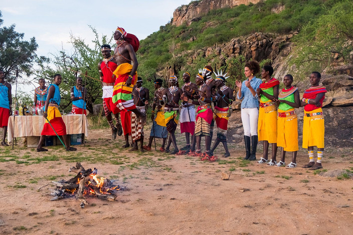 Sundowner Entertainment with Samburu warriors